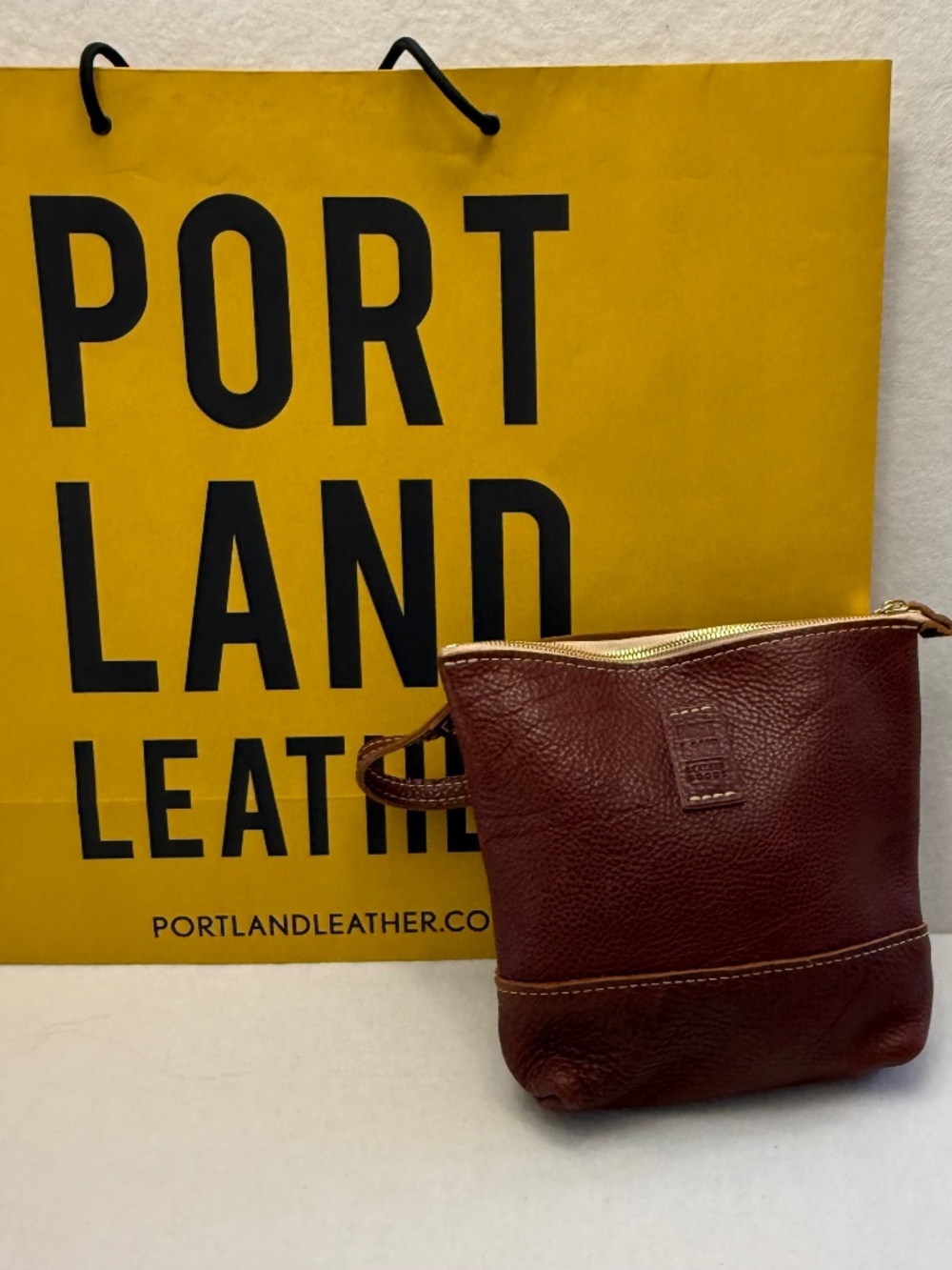 Portland Leather Goods PLG Festival Crossbody Bag in Nutmeg Brown EUC See Pics